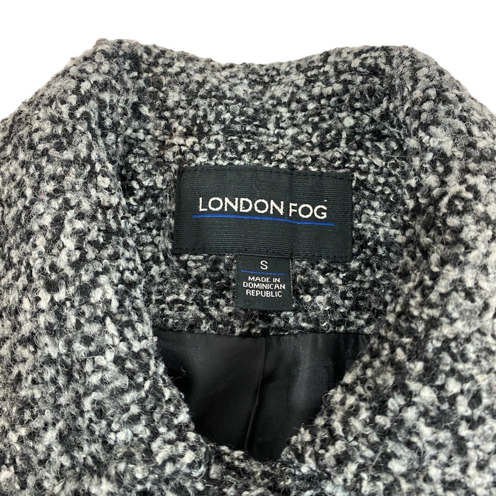 London Fog Blended Wool Coat  Black and White  size Small - Picture 3 of 9